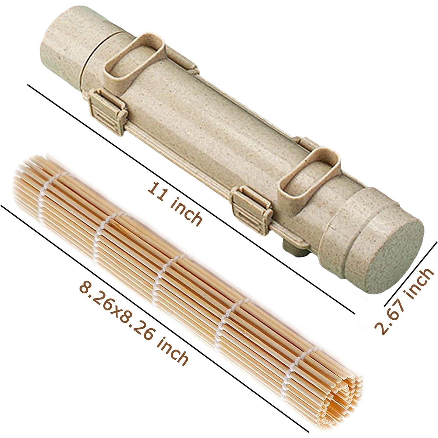 Kit de Sushi Wtpncil - 3 Piezas, Esteras de Bambú y Bazooka