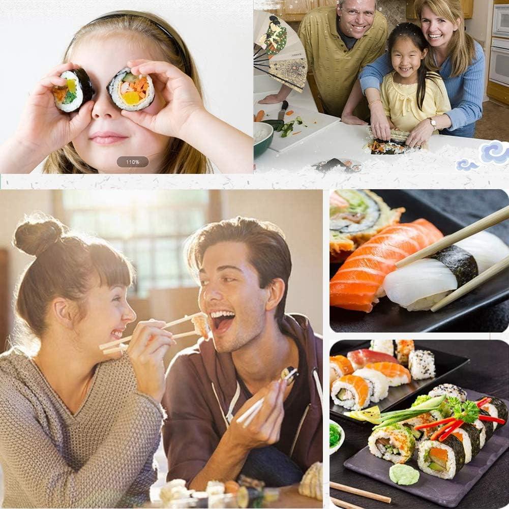 Kit de Sushi Wtpncil - 3 Piezas, Esteras de Bambú y Bazooka