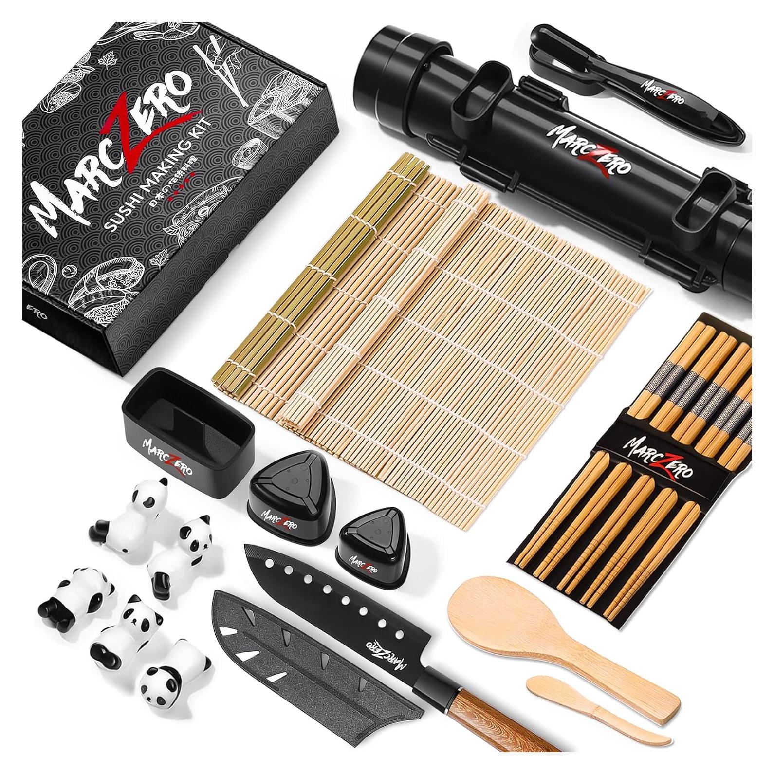 Kit de Sushi 22 en 1 MarcZero - Rodillo, Estera y Moldes