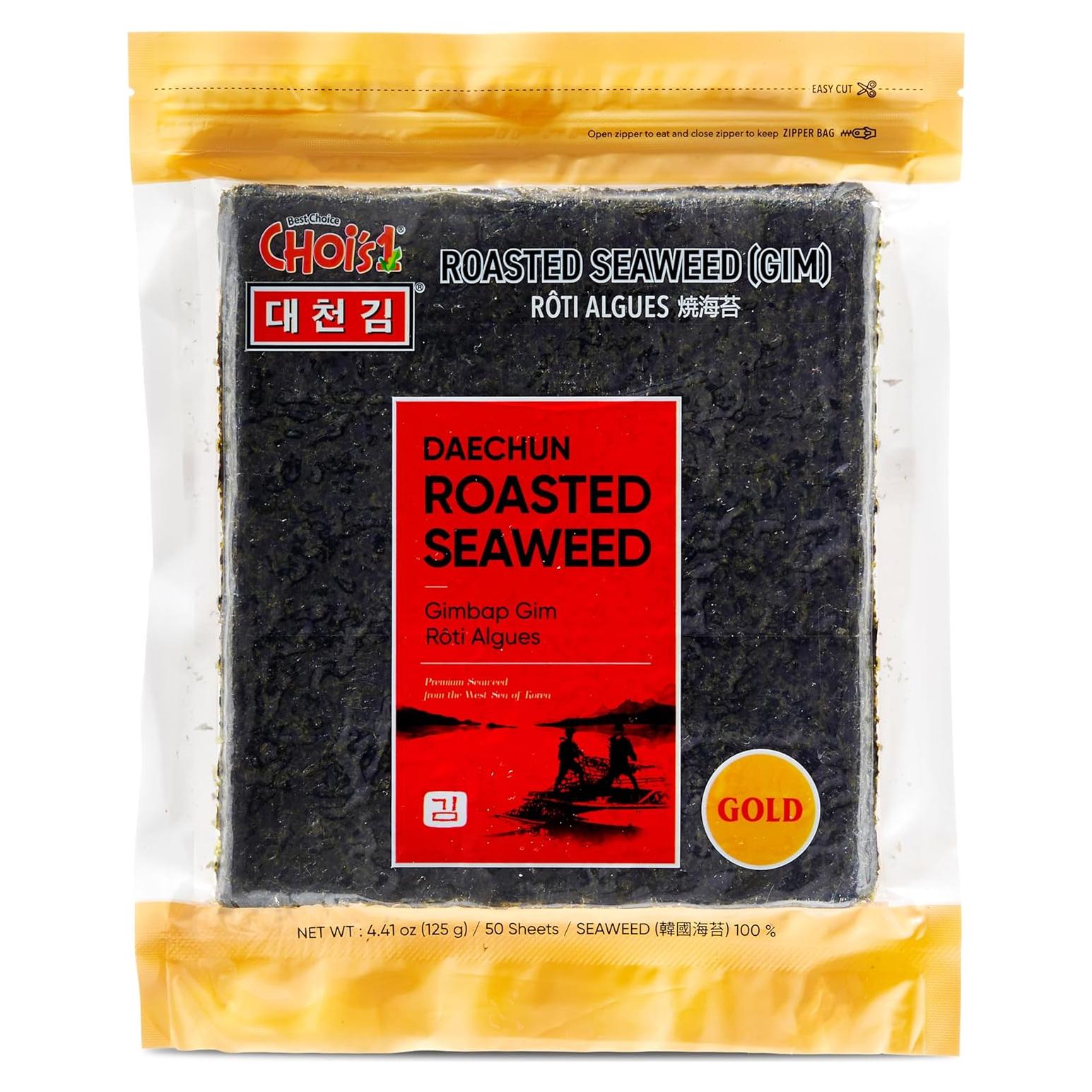 Alga Marina Tostada Daechun 50 Hojas Veganas y Sin Gluten