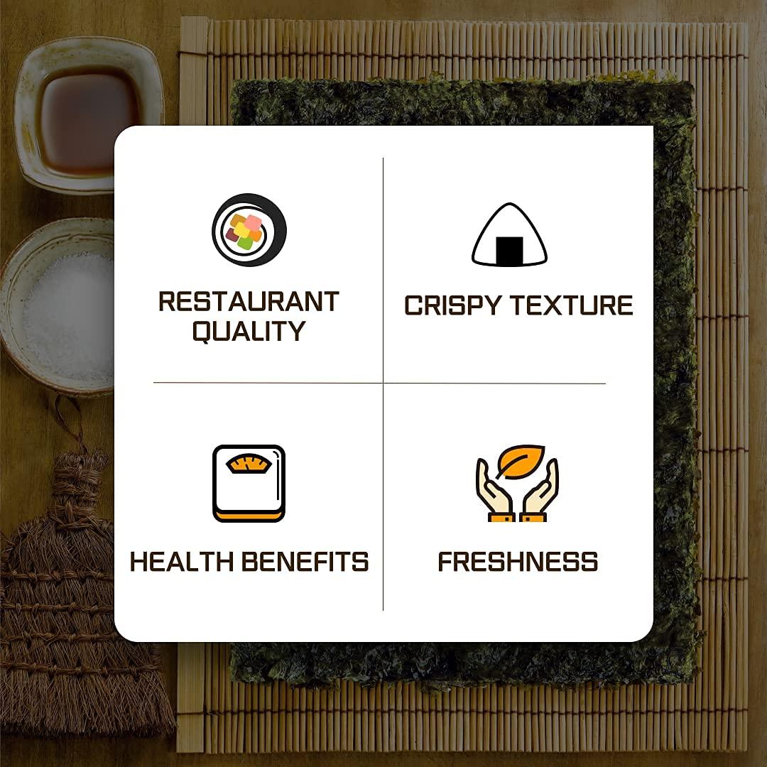 Alga Marina Tostada Daechun 50 Hojas Veganas y Sin Gluten