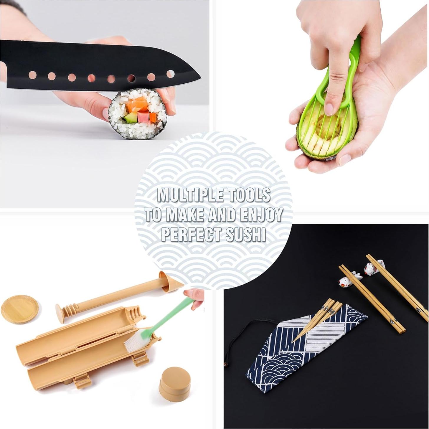 Kit de Hacer Sushi SUPJOYES 27 Piezas para Principiantes