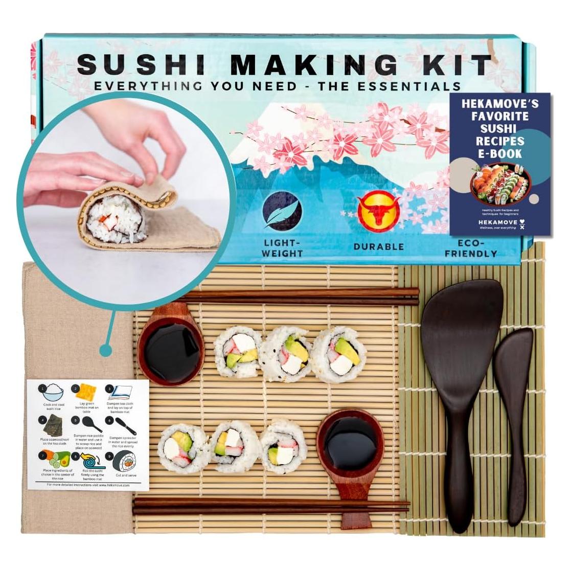 Kit de Sushi HEKAMOVE 10 Piezas Ecológico para Principiantes