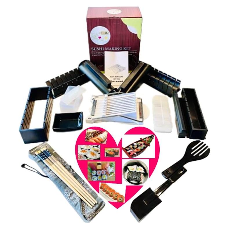 Kit de Hacer Sushi LOVE CHORE 19 Piezas Molde Corazón