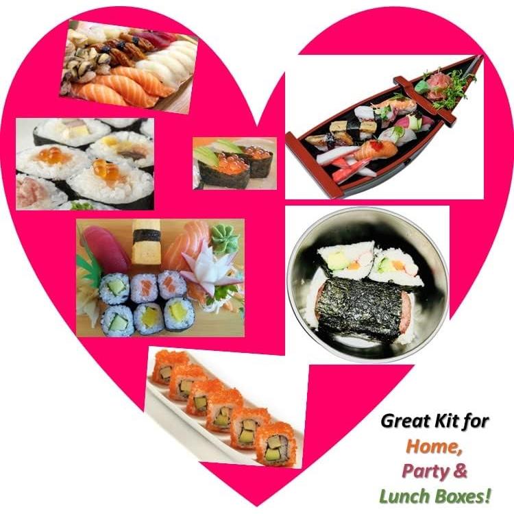 Kit de Hacer Sushi LOVE CHORE 19 Piezas Molde Corazón