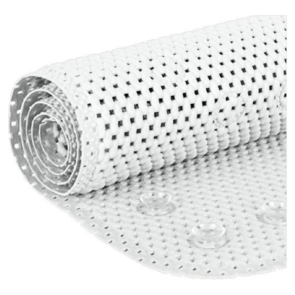 Alfombrilla de Baño Antideslizante Elaine Karen 91x43 cm Blanca