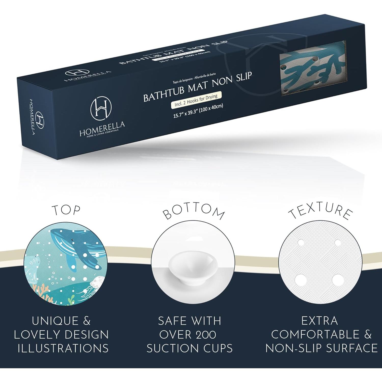 Alfombrilla de Baño Antideslizante Homerella 101x41 cm