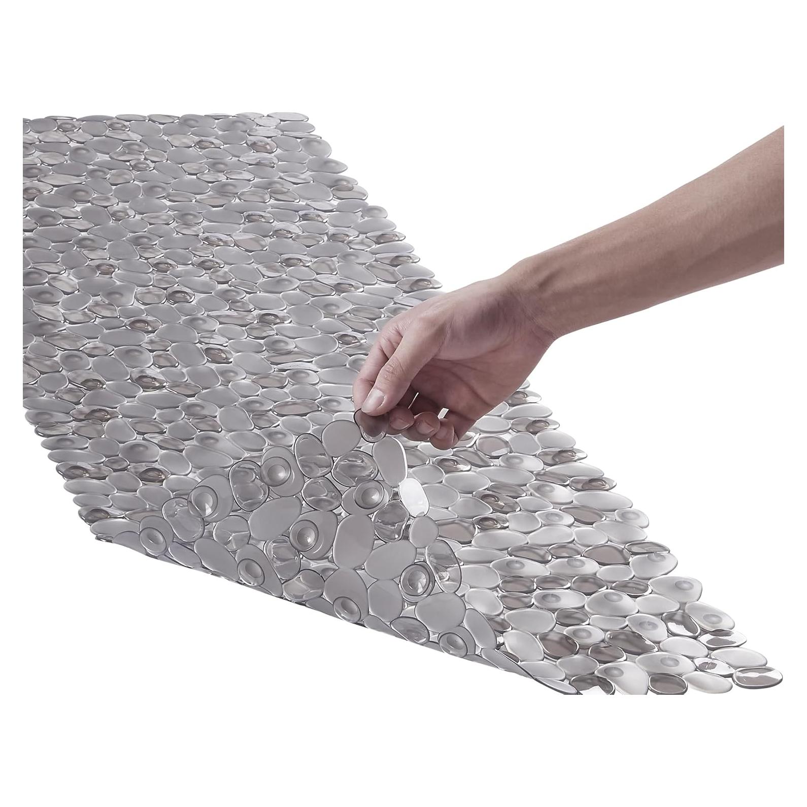 Alfombra de Ducha Antideslizante Webos 40x16 cm Gris Claro