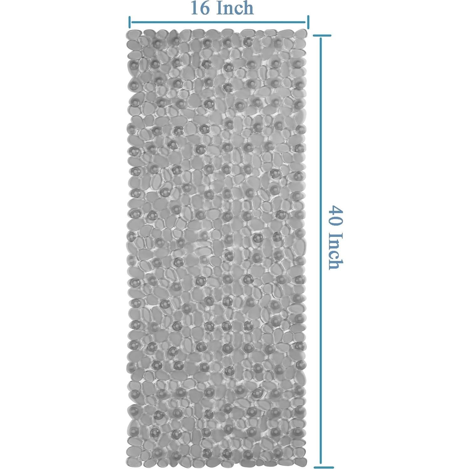 Alfombra de Ducha Antideslizante Webos 40x16 cm Gris Claro