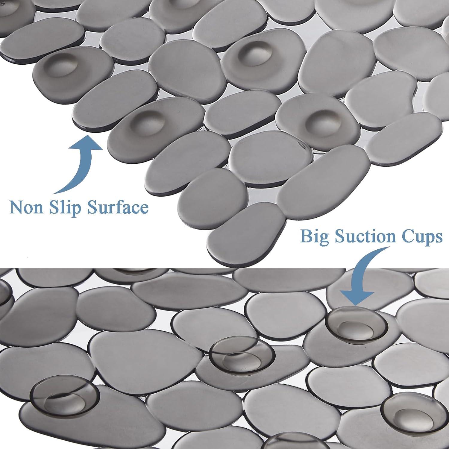 Alfombra de Ducha Antideslizante Webos 40x16 cm Gris Claro