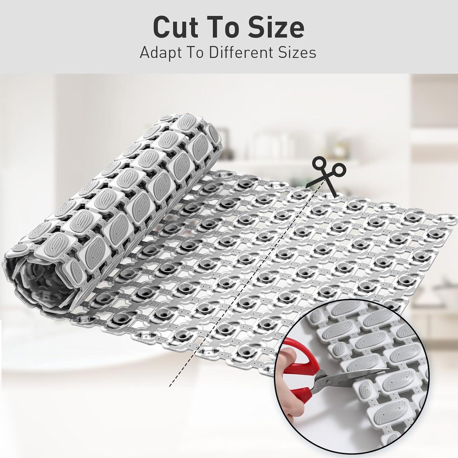 Alfombrilla de Ducha Antideslizante XIYUNTE 91x41 cm Gris