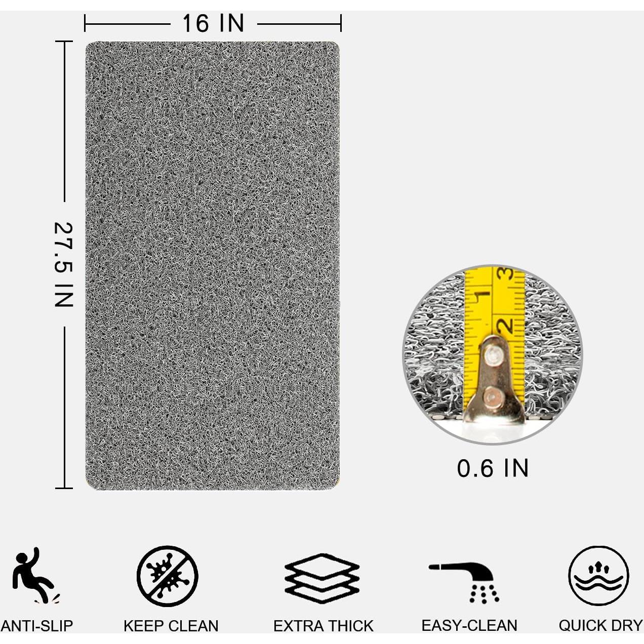 Alfombra de Baño Antideslizante Rzoysia Gris 40x68 cm