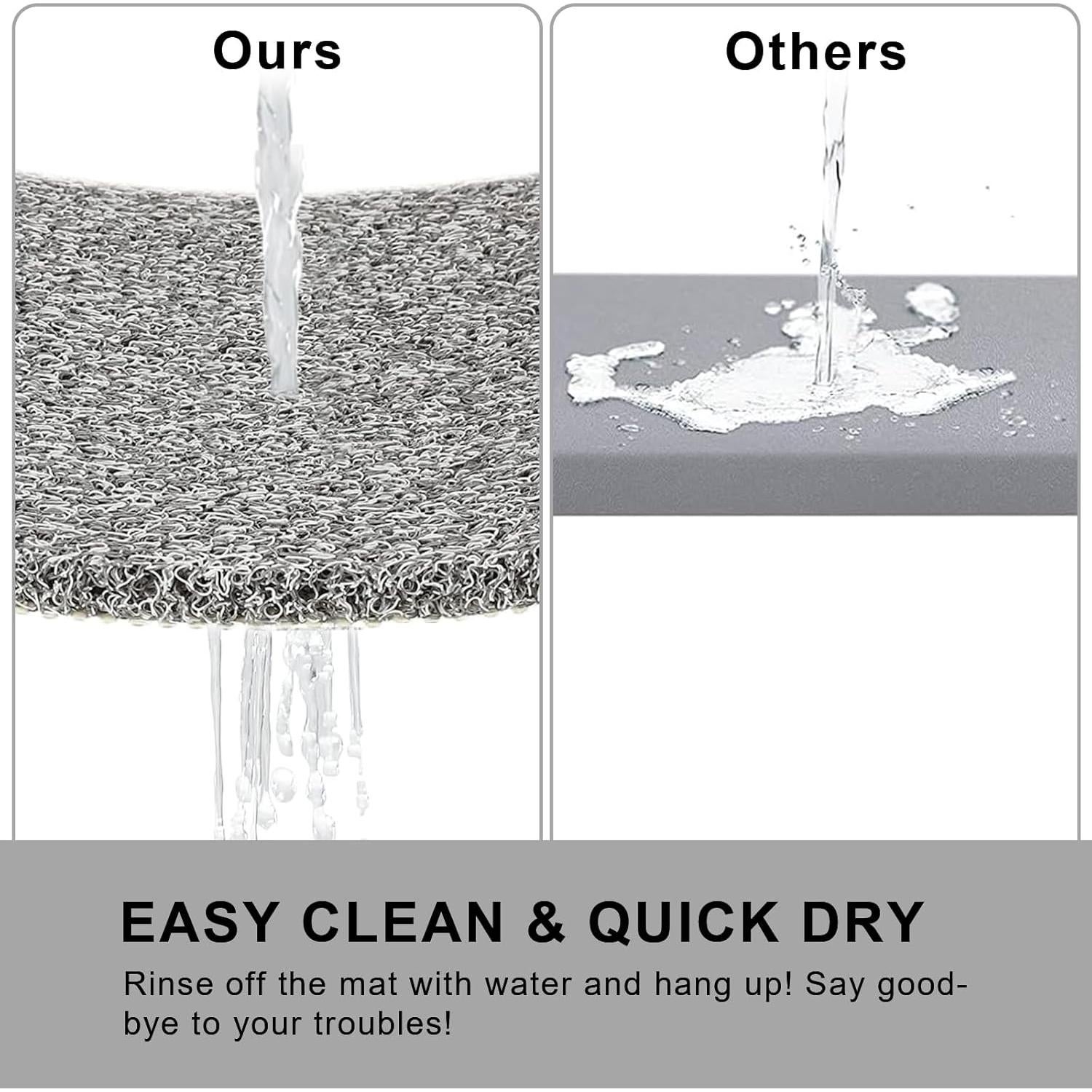 Alfombra de Baño Antideslizante Rzoysia Gris 40x68 cm