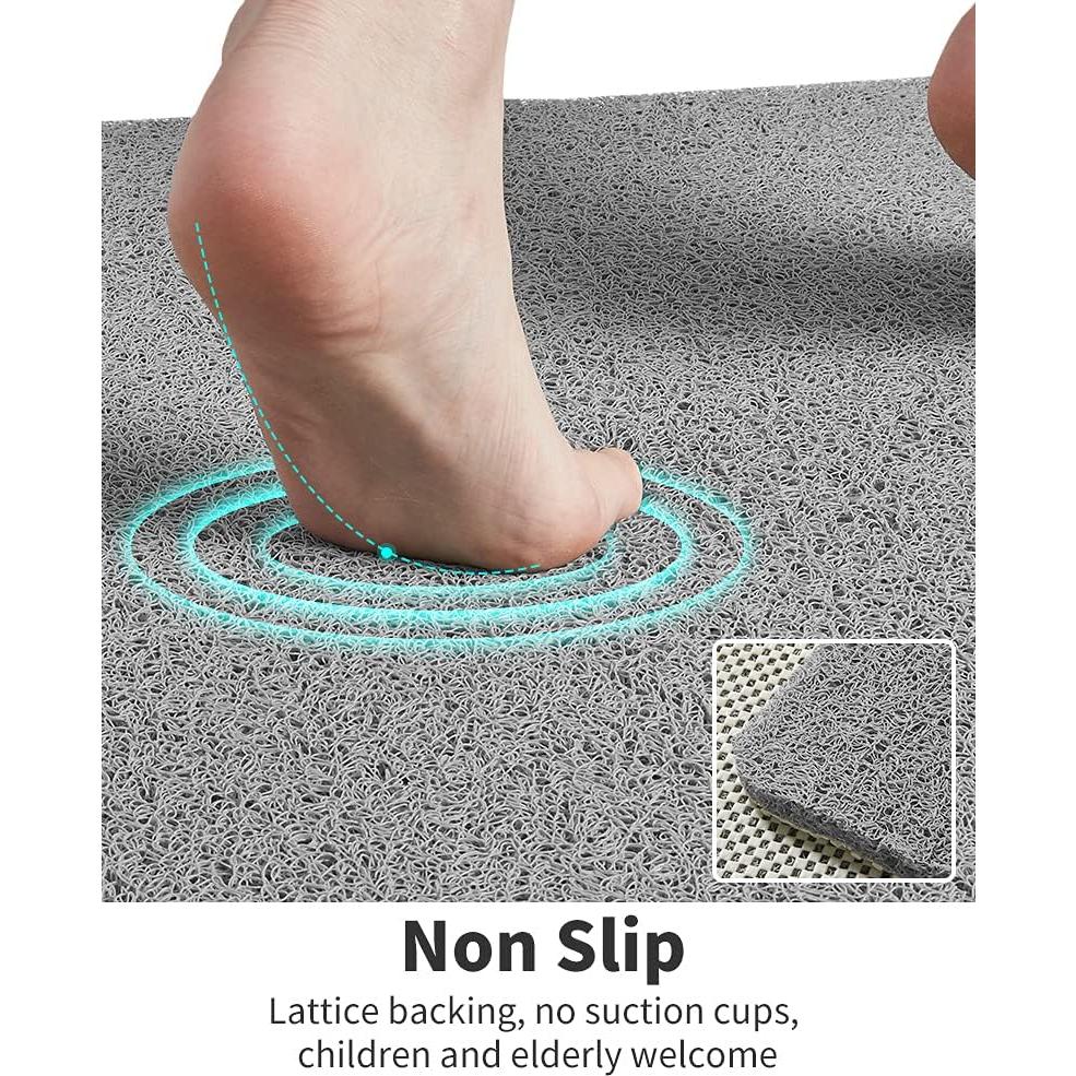 Alfombra de Ducha Antideslizante Tchdio 61x61 cm Gris