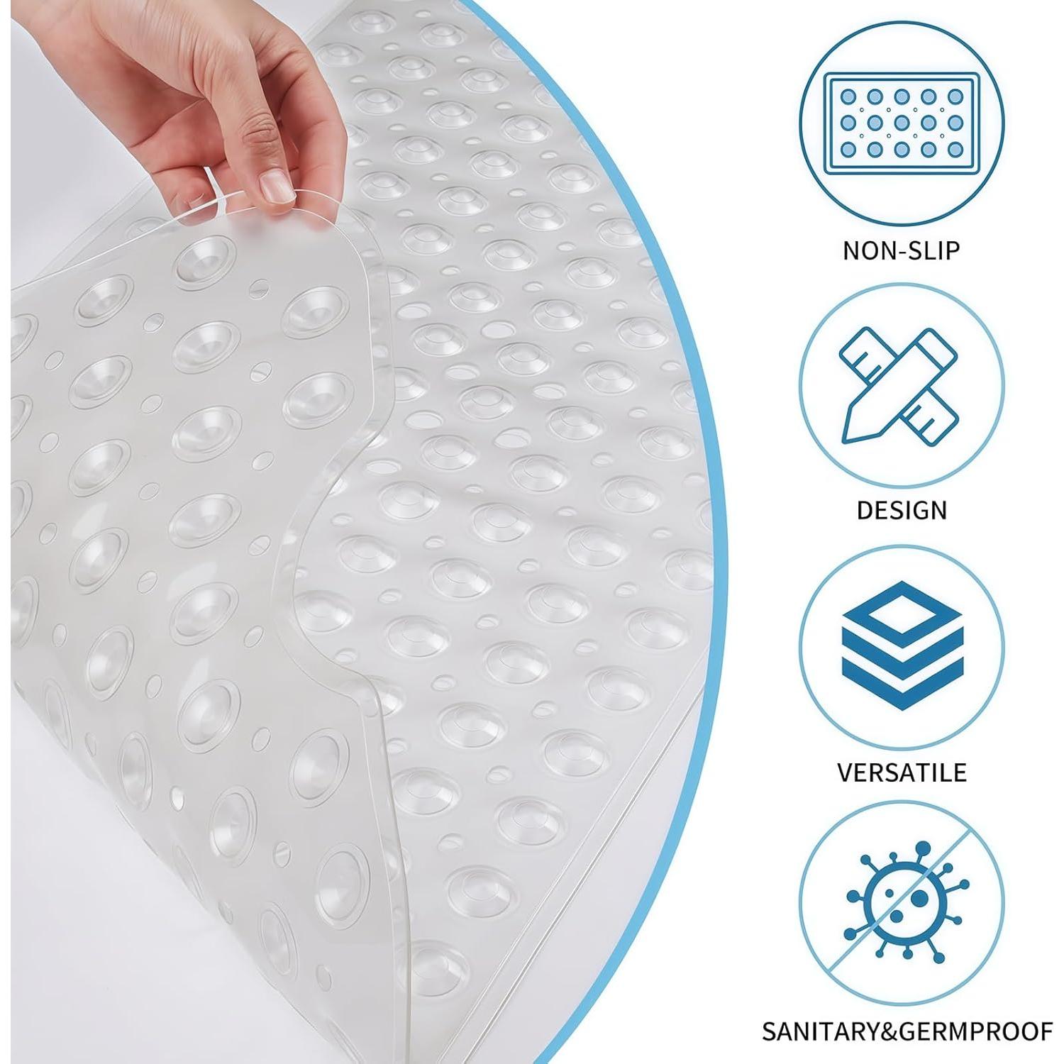 Alfombra de Ducha Antideslizante Tcbelosion 100x40 cm PVC