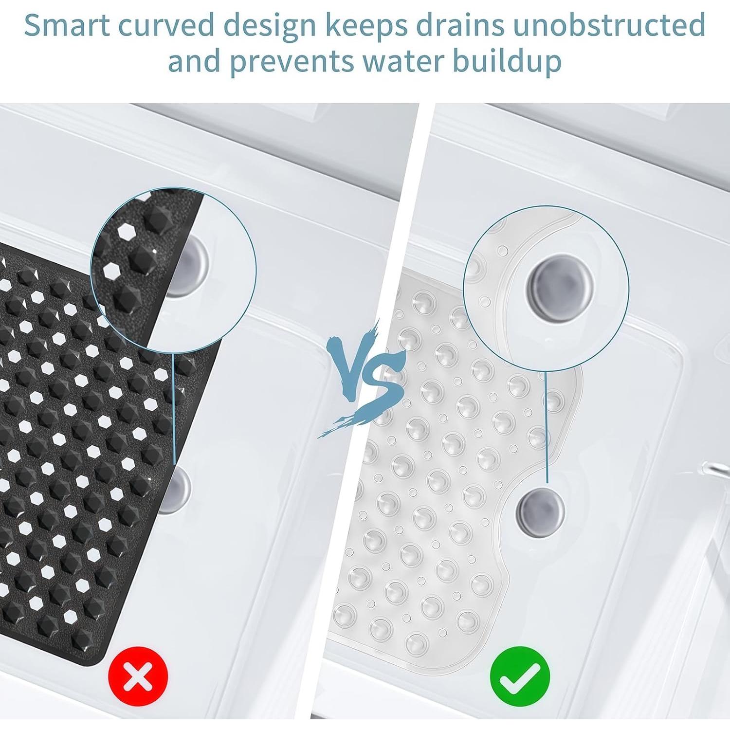 Alfombra de Ducha Antideslizante Tcbelosion 100x40 cm PVC