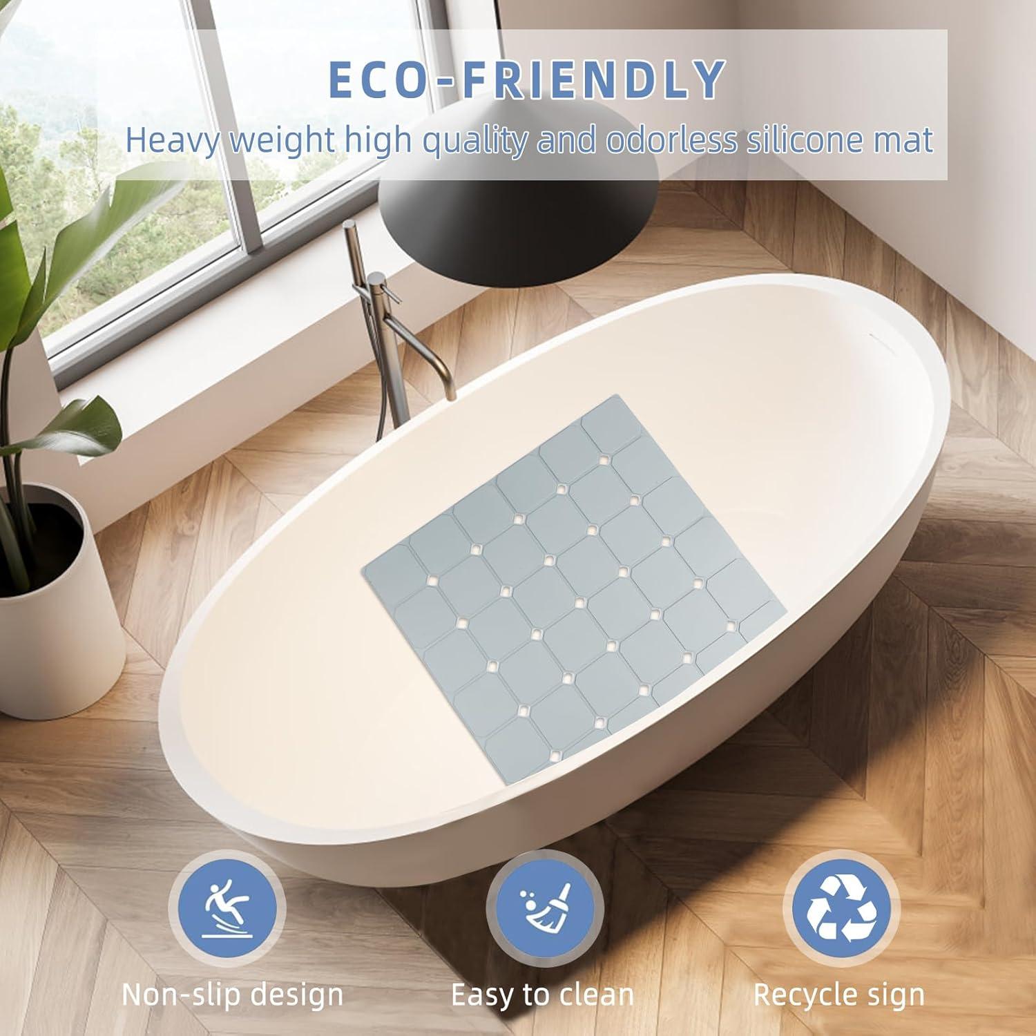 Alfombrilla de Ducha Antideslizante MeimeiDe 53x53 cm Gris