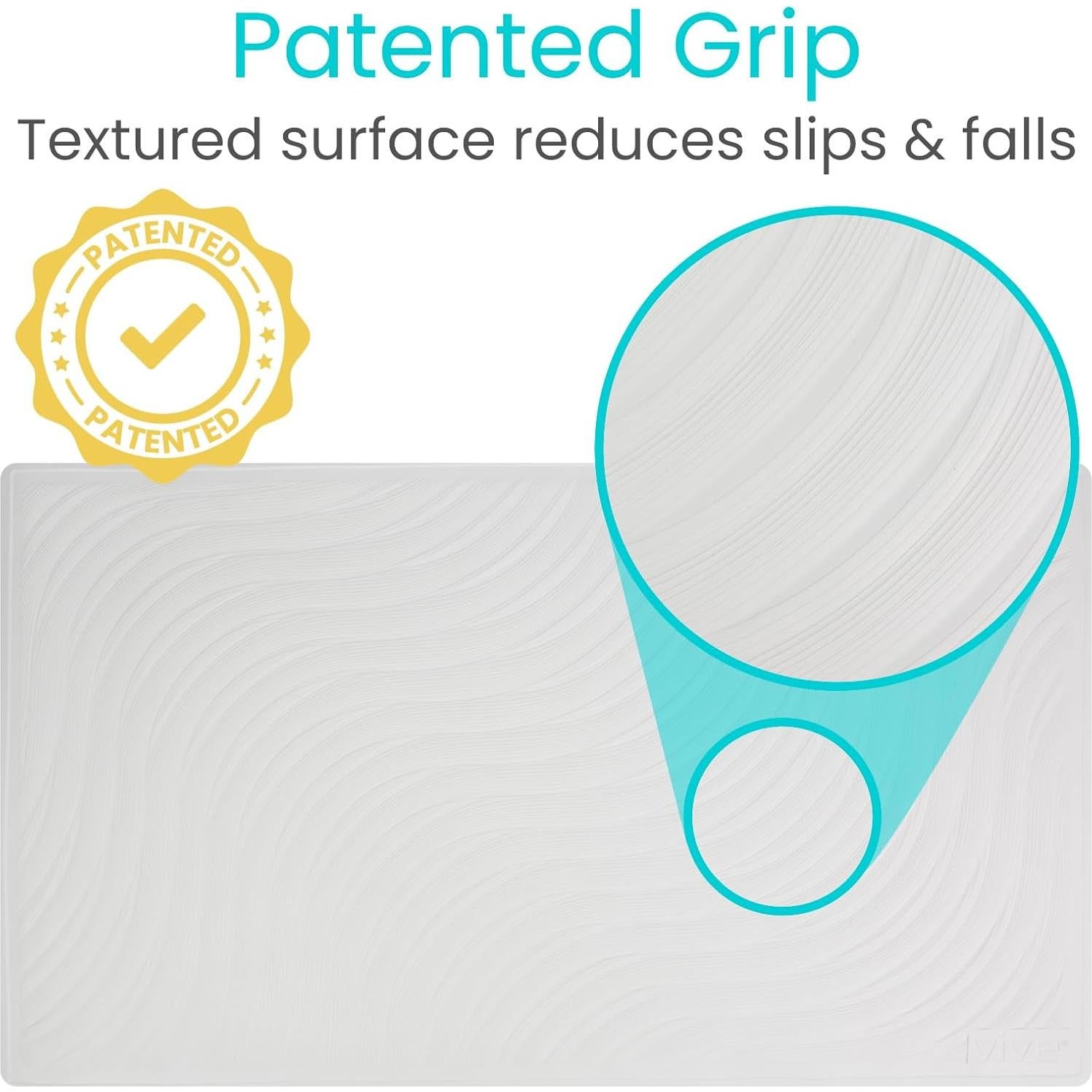 Alfombrilla de baño antideslizante Vive XL 71x40 cm con ventosas