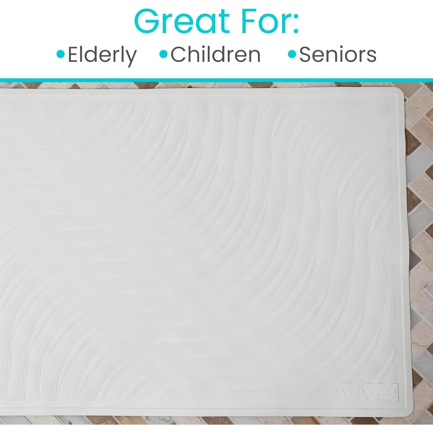 Alfombrilla de baño antideslizante Vive XL 71x40 cm con ventosas