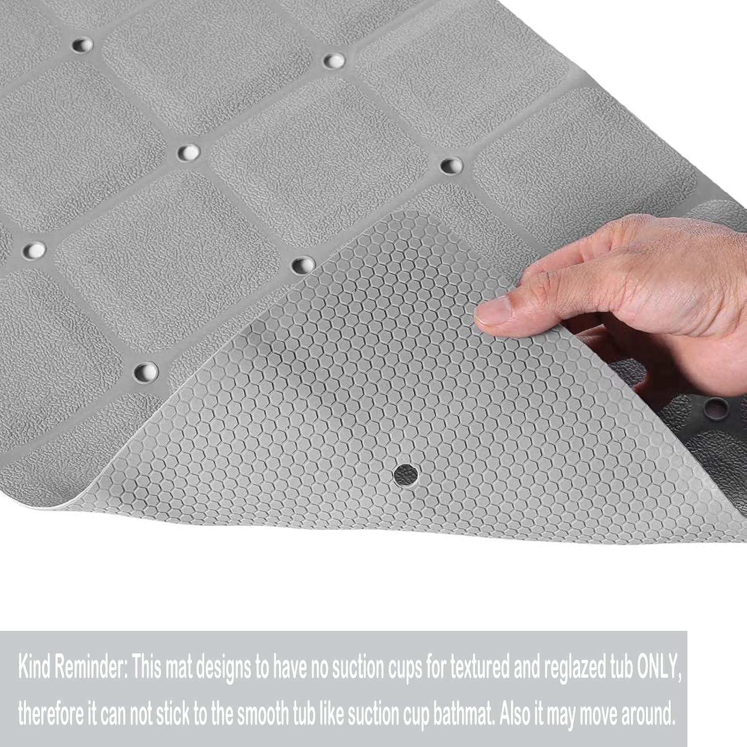 Alfombrilla de Baño Antideslizante Webos Plegable 71x36cm Gris