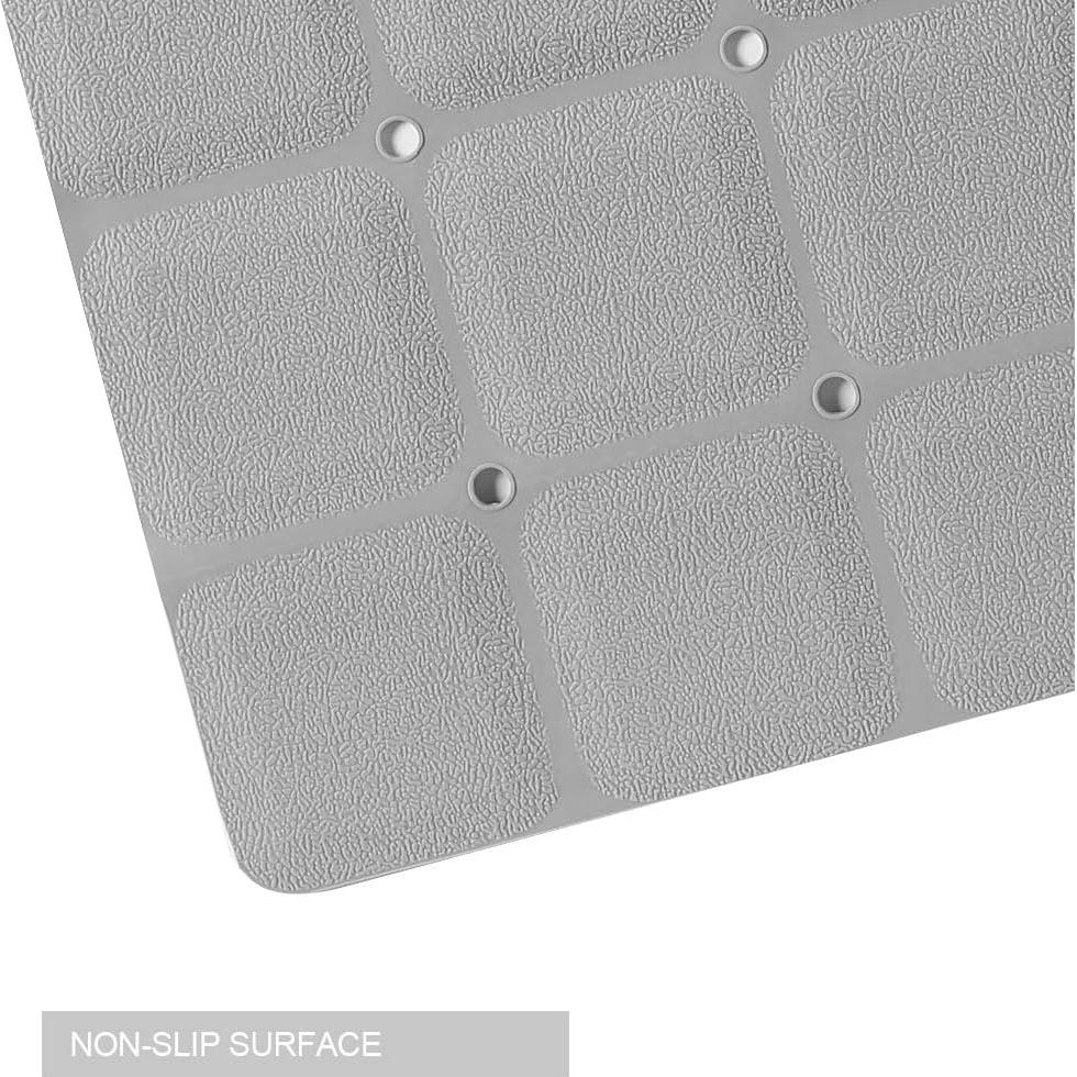 Alfombrilla de Baño Antideslizante Webos Plegable 71x36cm Gris