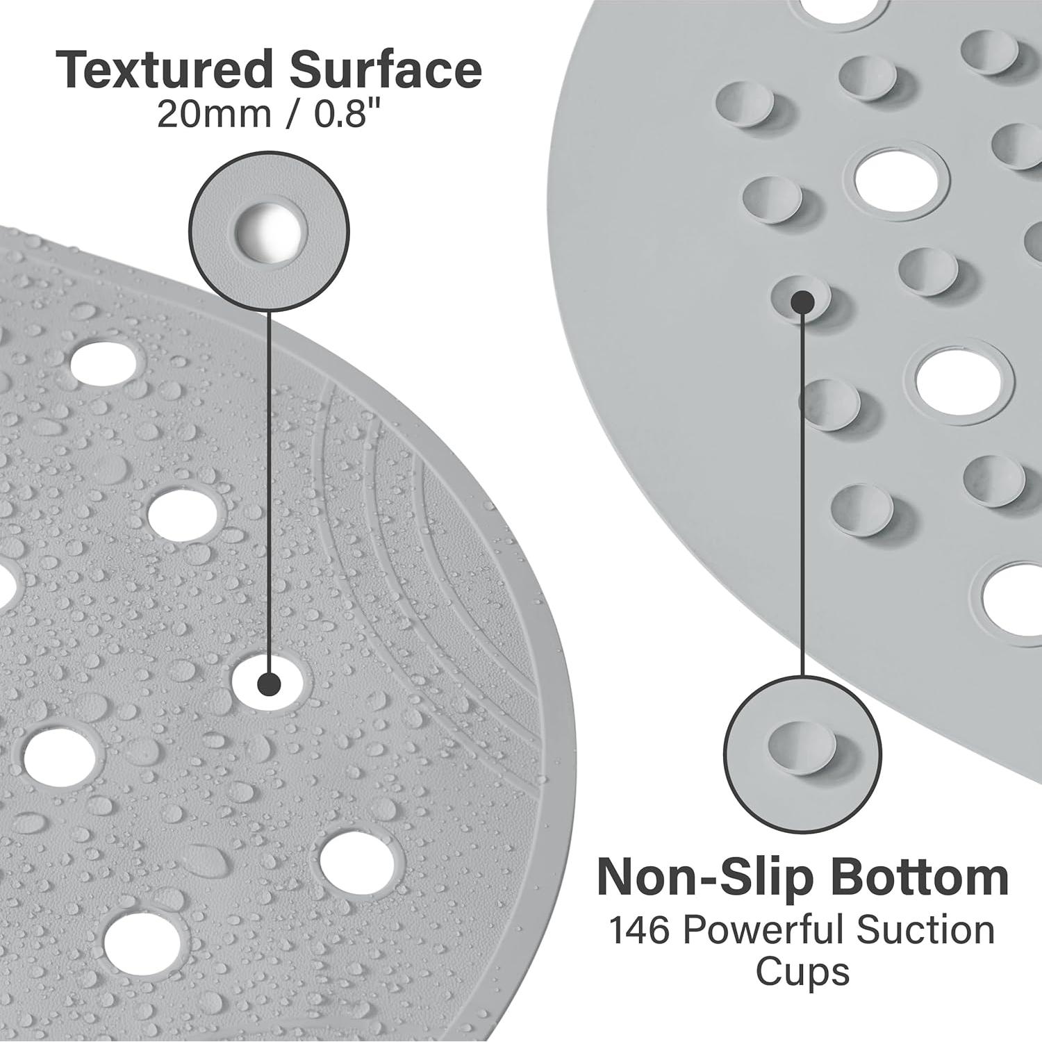 Alfombrilla de Baño Antideslizante SelfSuite 79x36 cm Gris