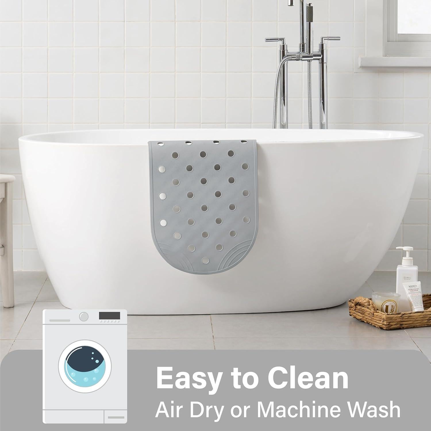 Alfombrilla de Baño Antideslizante SelfSuite 79x36 cm Gris