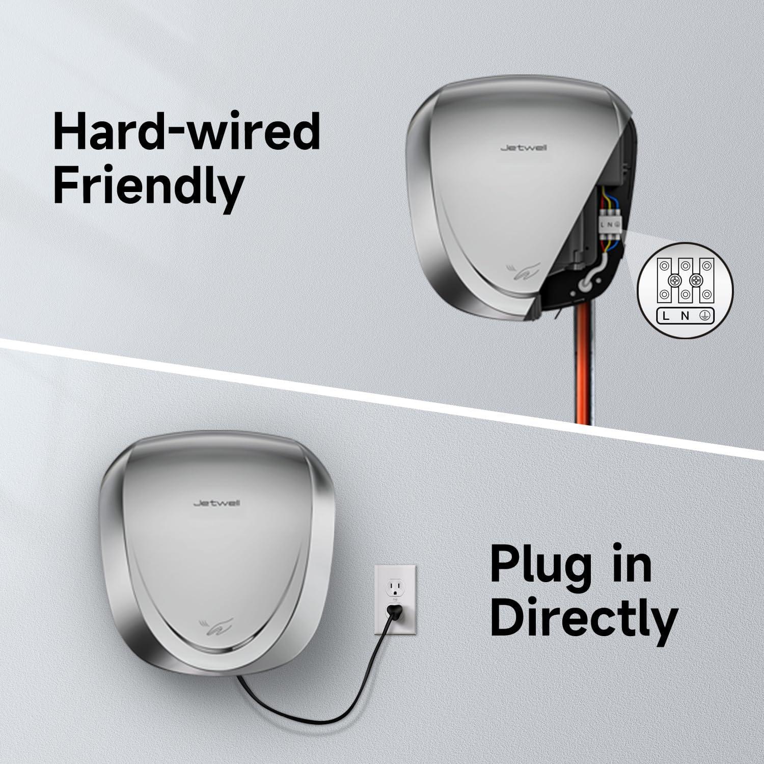 Secador de Manos Comercial JETWELL JW2902 Acero Inoxidable 2Pack