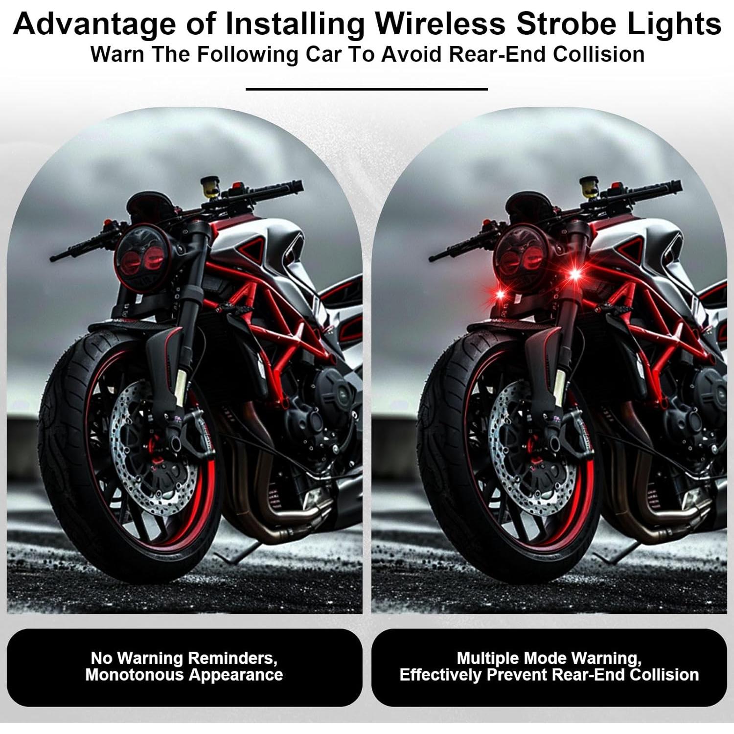 Luces Estroboscópicas LED Inalámbricas LYCARESUN 4PCS USB 8 Colores