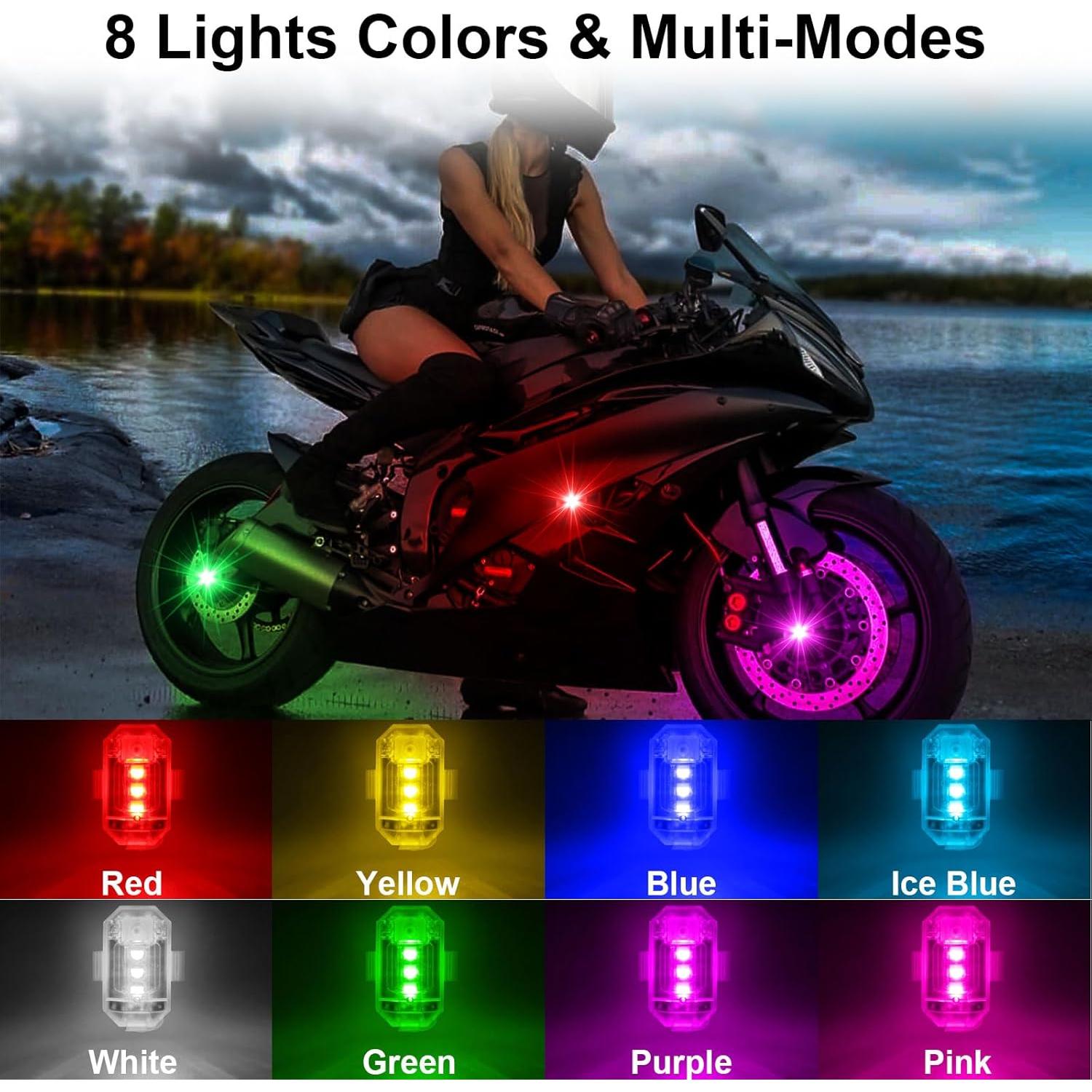 Luces Estroboscópicas LED Inalámbricas LYCARESUN 4PCS USB 8 Colores