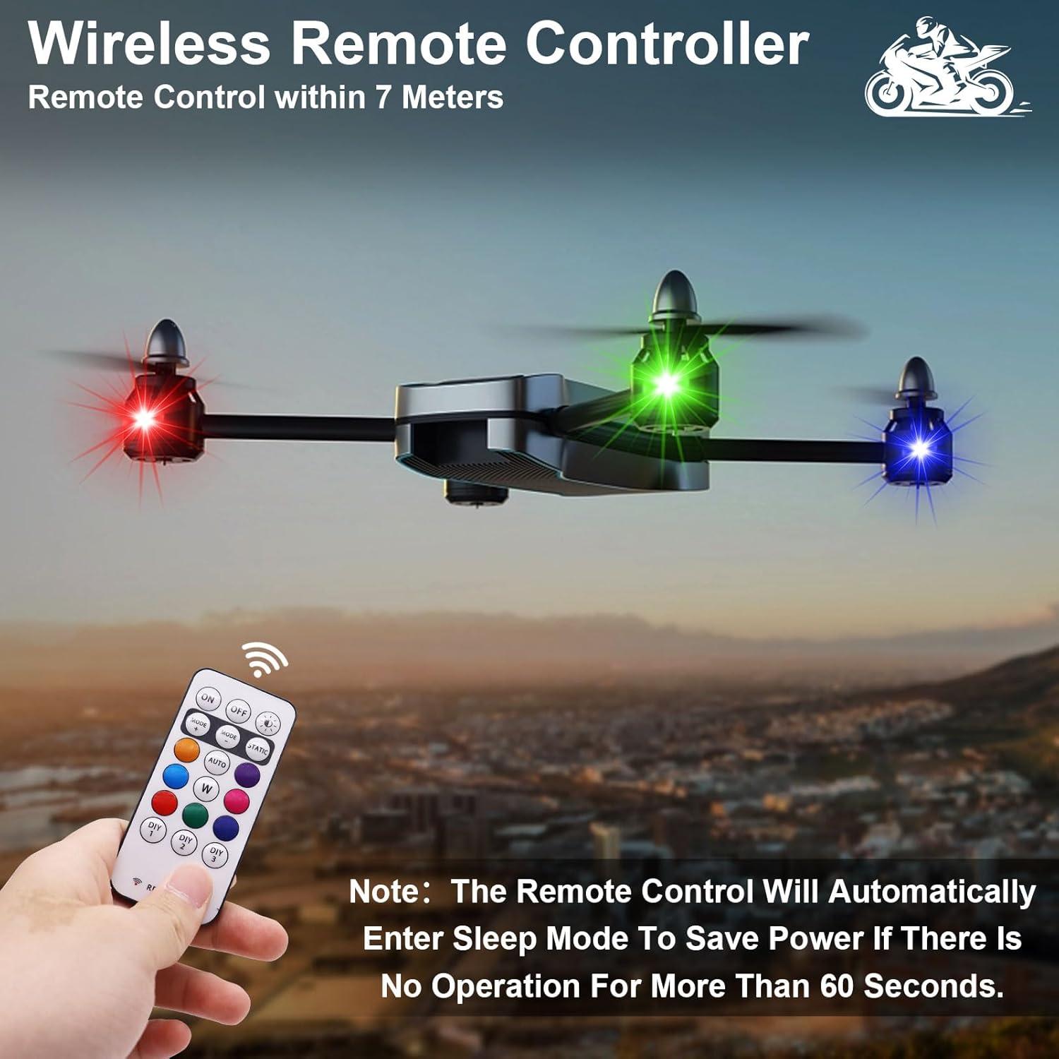 Luces Estroboscópicas LED Inalámbricas LYCARESUN 4PCS USB 8 Colores