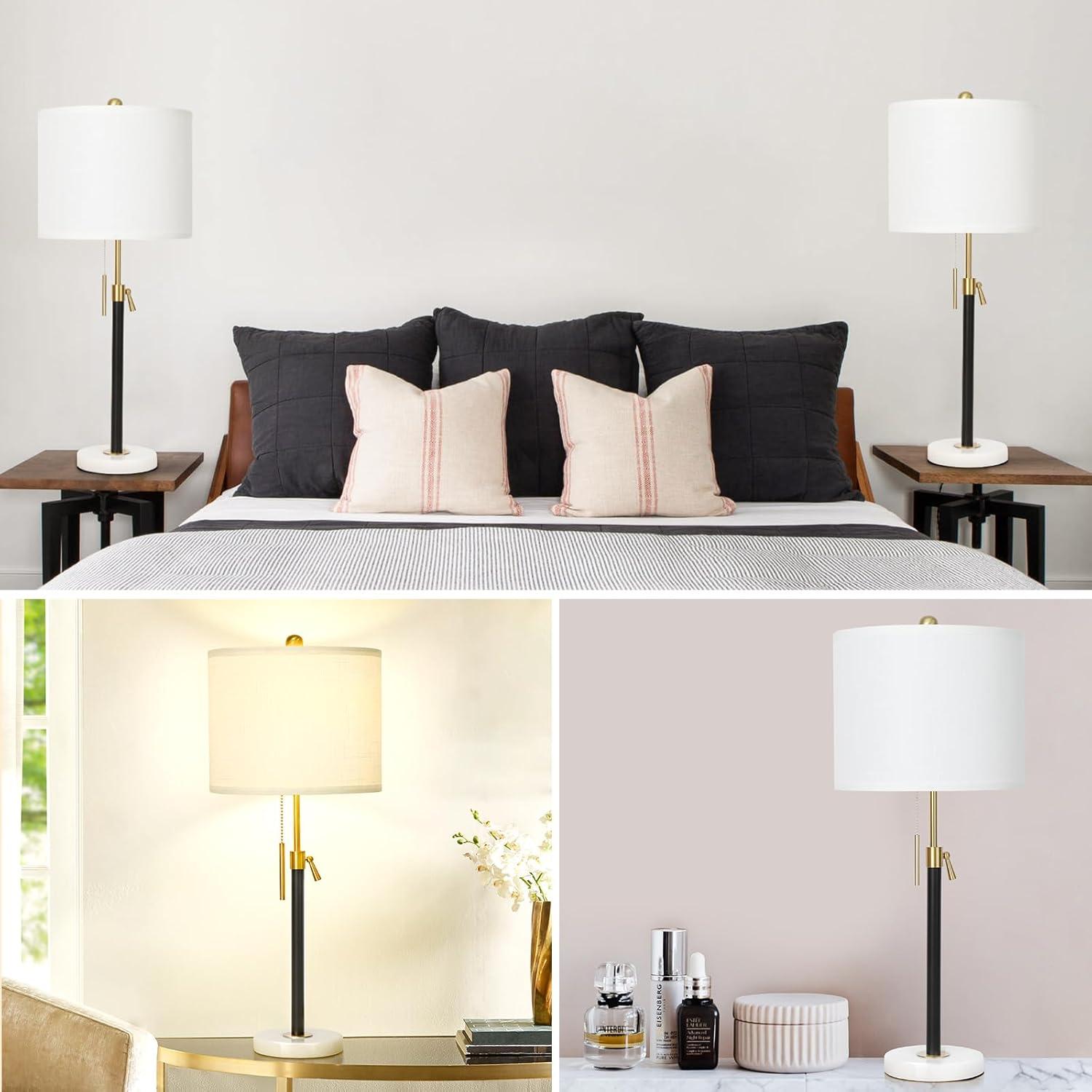 Juego de 2 Lámparas de Mesa Ajustables Qingmiao 55-76 cm