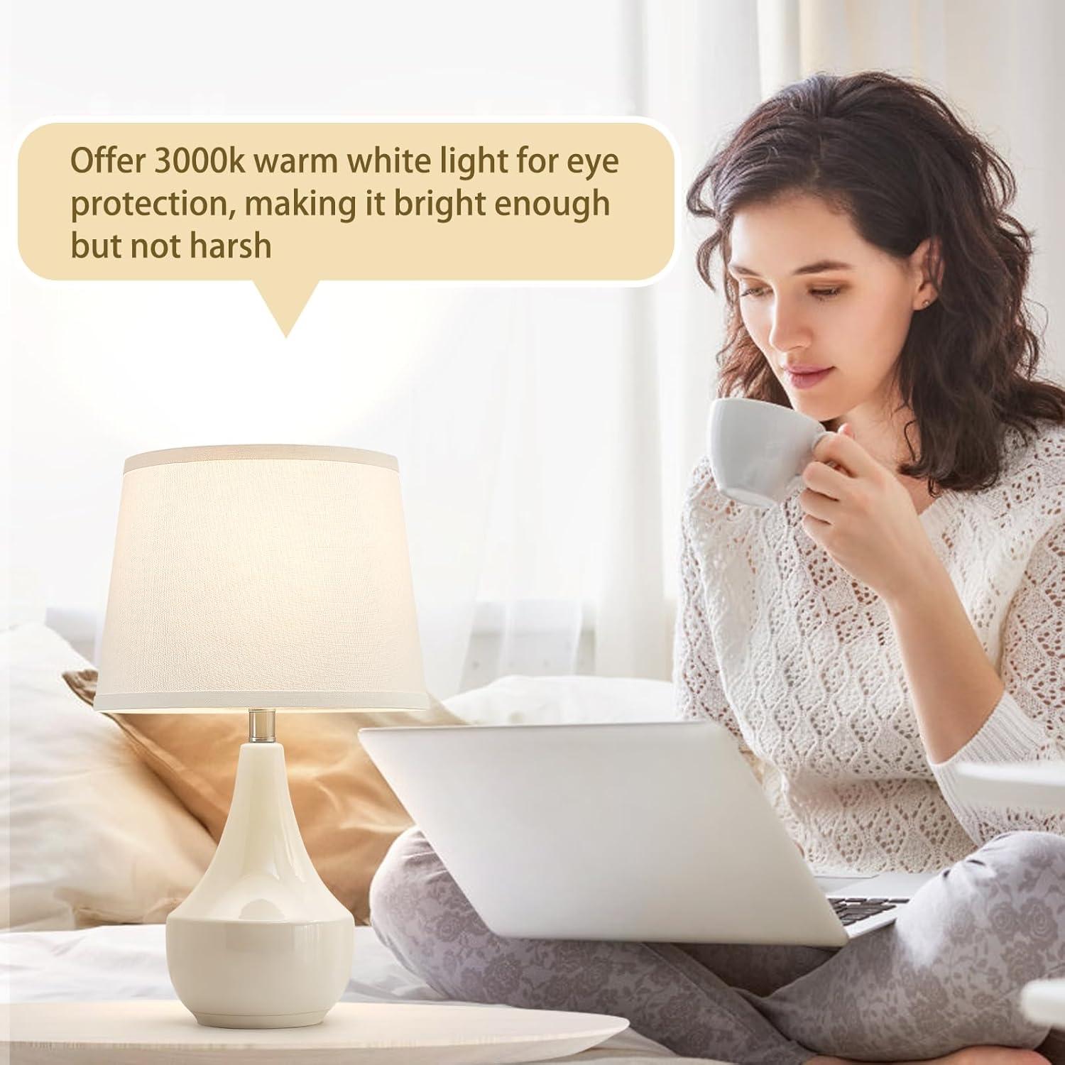 Juego de 2 Lámparas de Mesa GyroVu Cerámica 47 cm LED