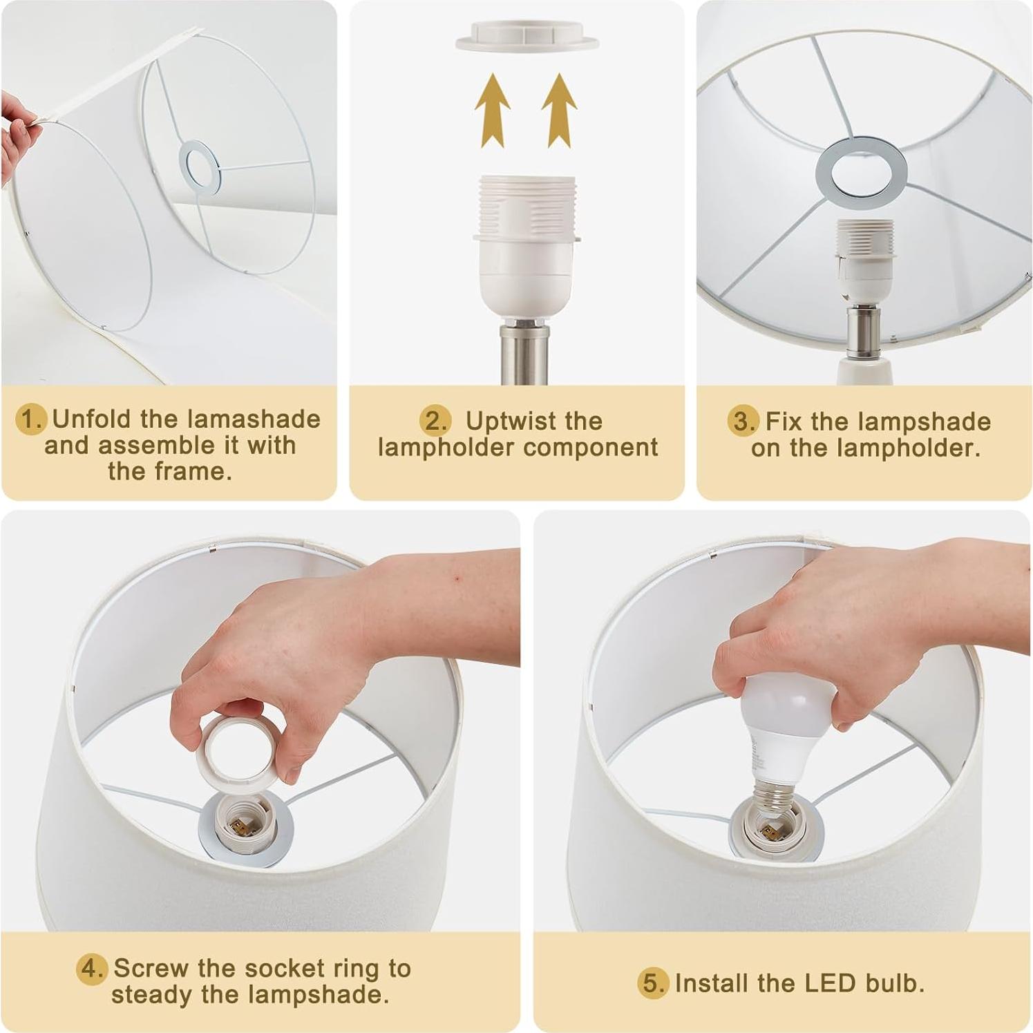 Juego de 2 Lámparas de Mesa GyroVu Cerámica 47 cm LED