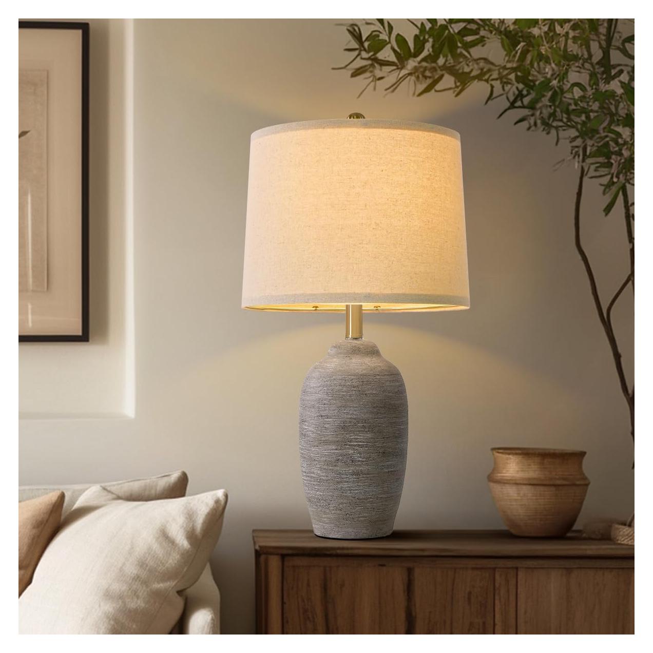 Lámpara de Mesa Cerámica Vintage USumkky 62.23 cm Rústica