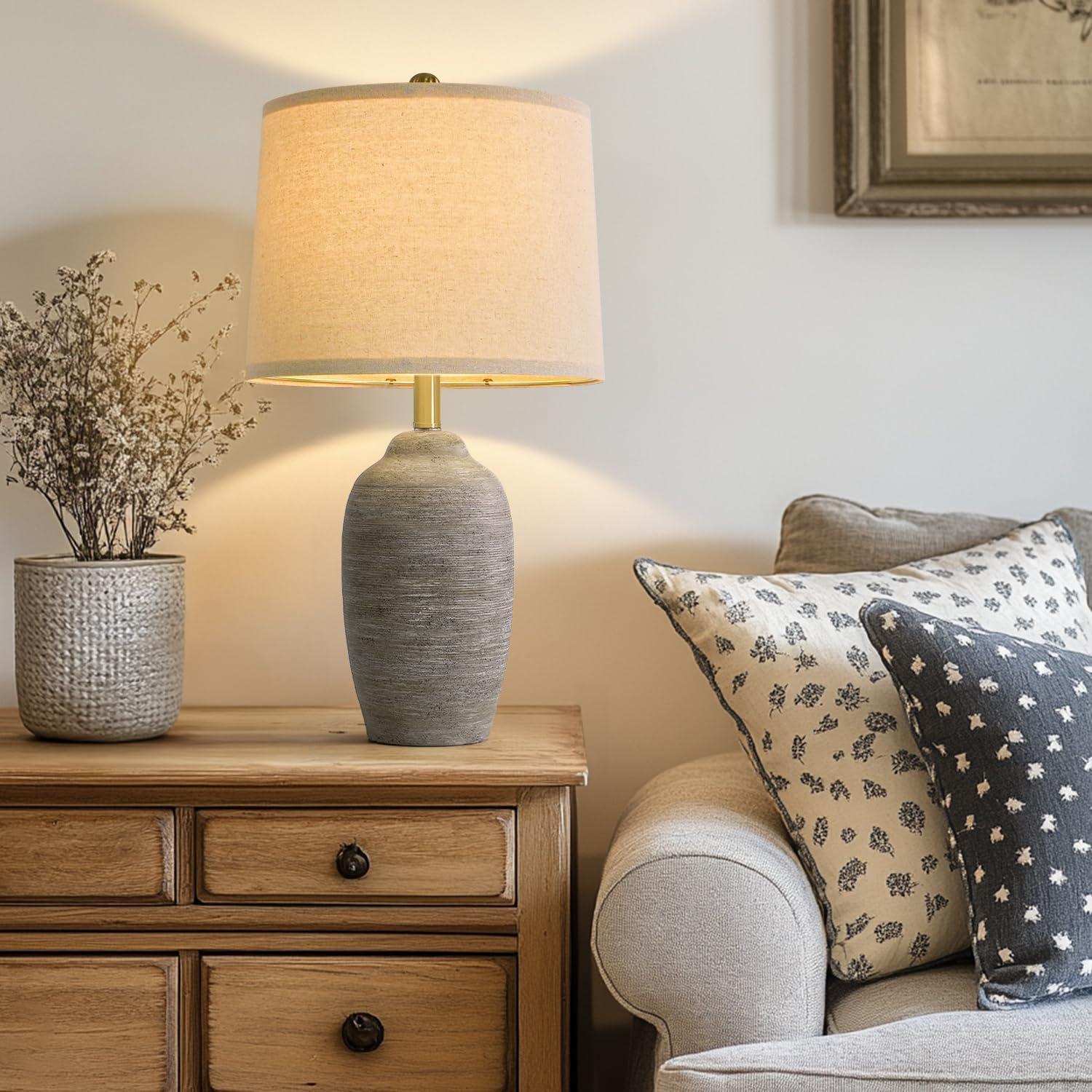 Lámpara de Mesa Cerámica Vintage USumkky 62.23 cm Rústica