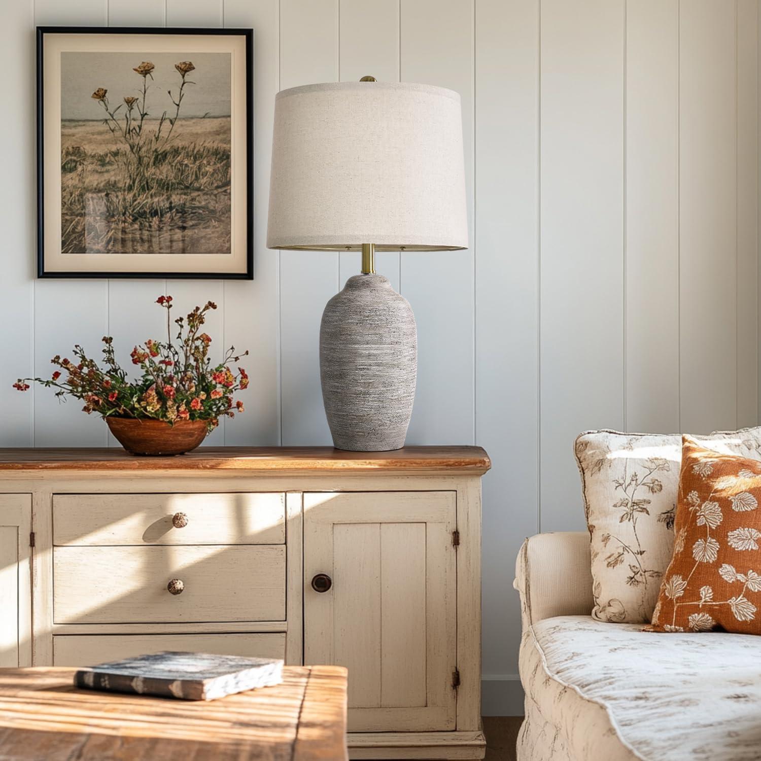 Lámpara de Mesa Cerámica Vintage USumkky 62.23 cm Rústica