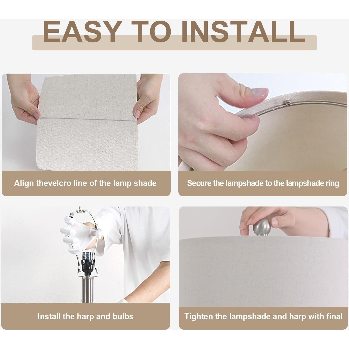 Lámpara de Mesa Cerámica Vintage USumkky 62.23 cm Rústica