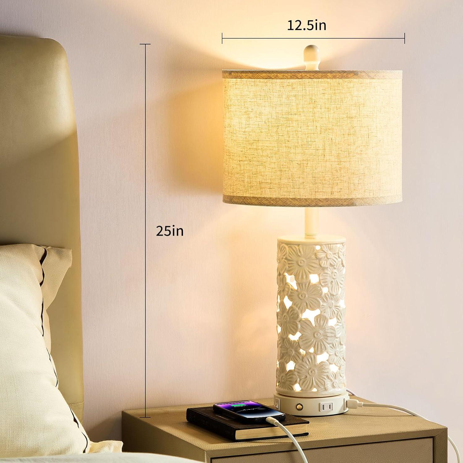 Lámpara de Mesa Cerámica Moderna SAIWEYA 64.8 cm Set de 2