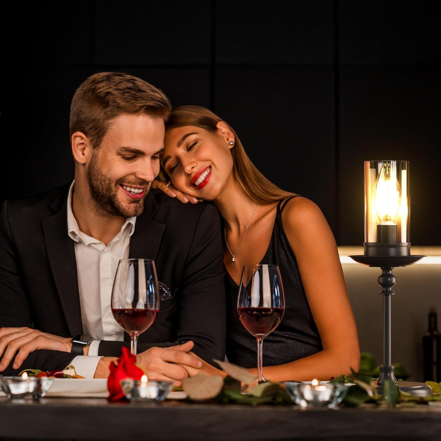 Lámpara de Mesa LED Vintage HMKJGS Recargable 3000K