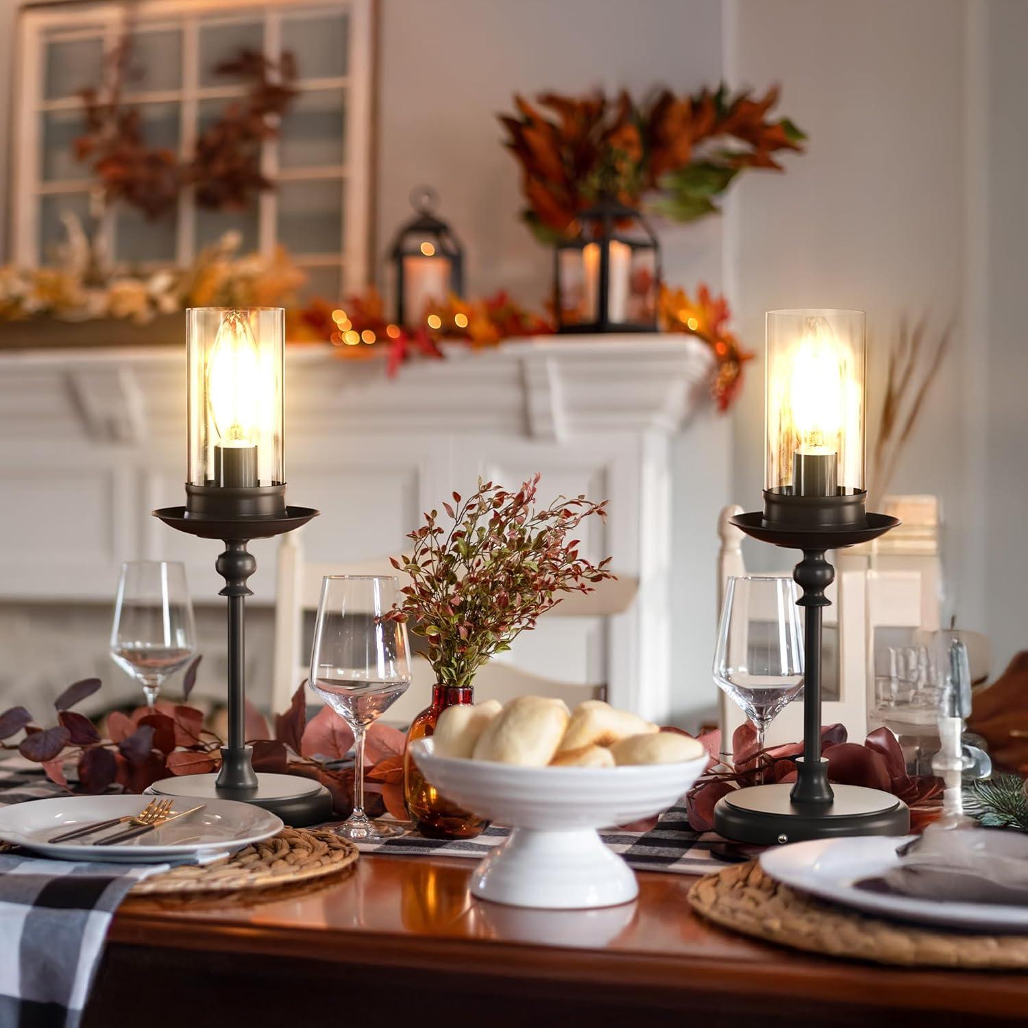 Lámpara de Mesa LED Vintage HMKJGS Recargable 3000K