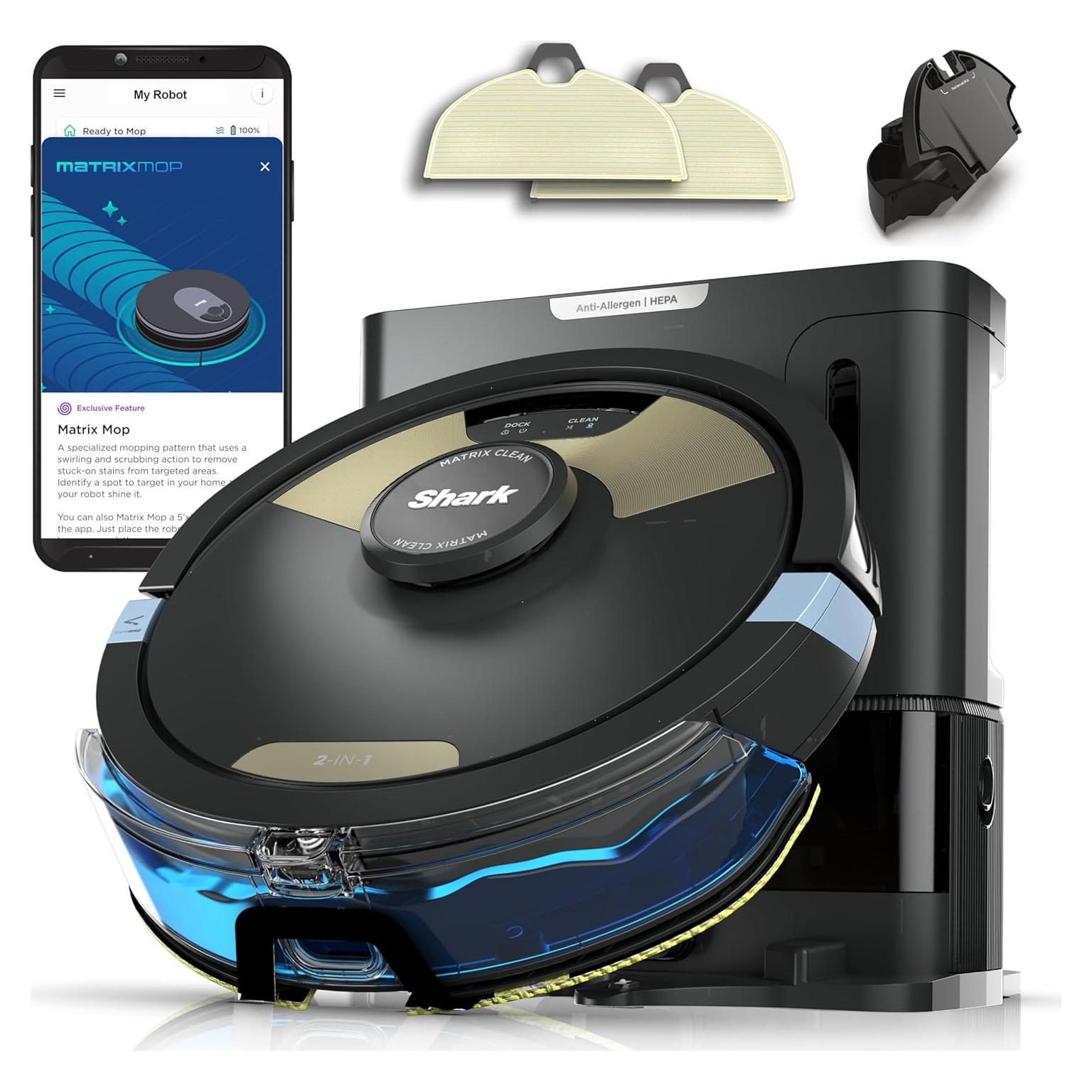 Aspiradora Robot Shark Matrix Plus 2 en 1 HEPA Autovaciable