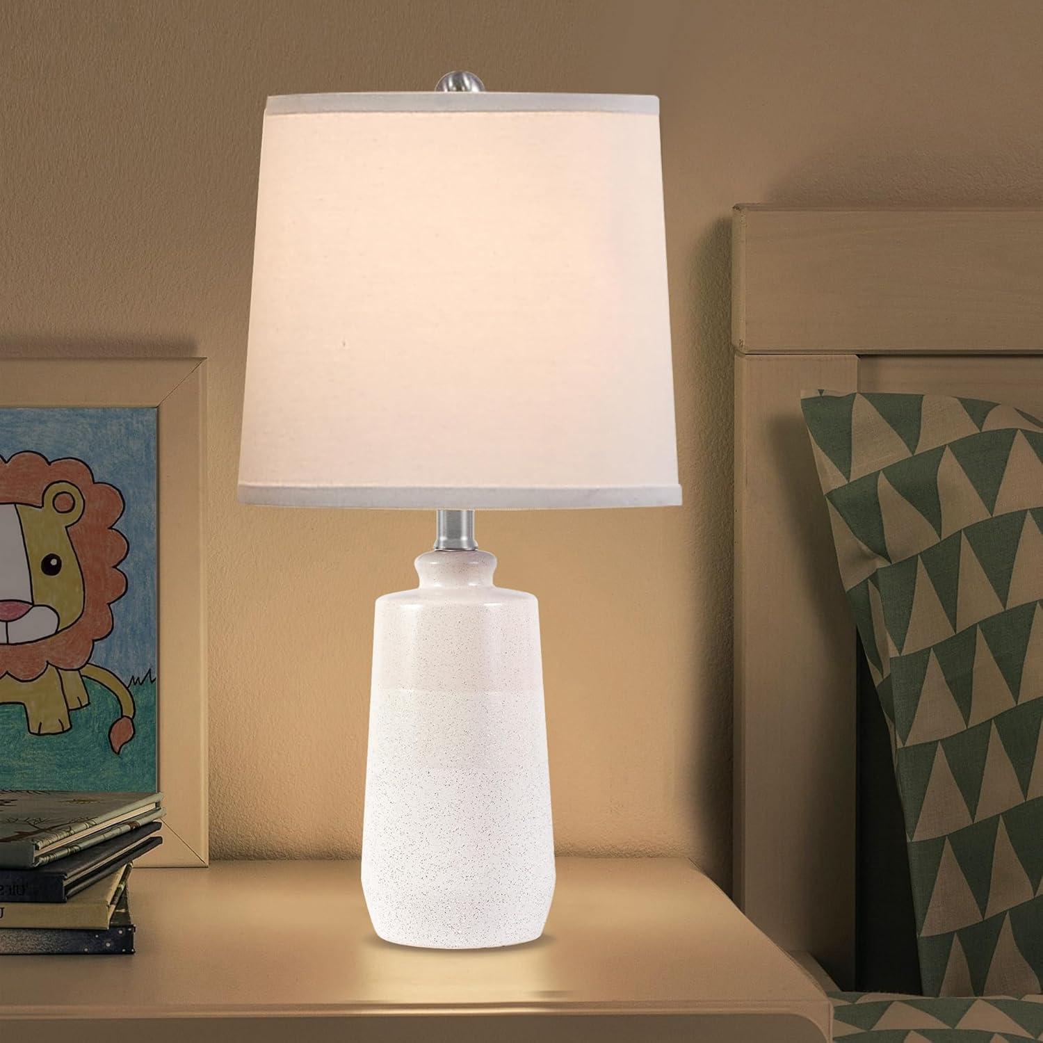 Juego de 2 Lámparas de Mesa Cerámica Blanca EUO 52 cm