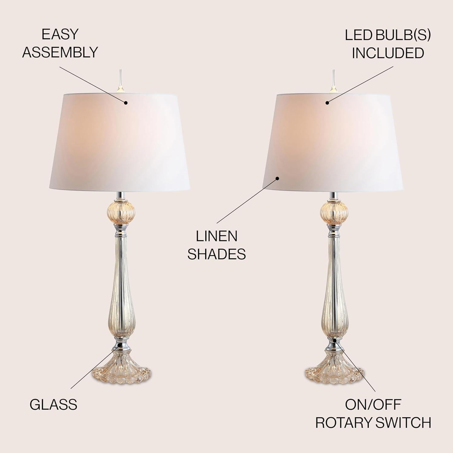 Juego de 2 Lámparas de Mesa LED Jonathan Y JYL2067A 82.55 cm