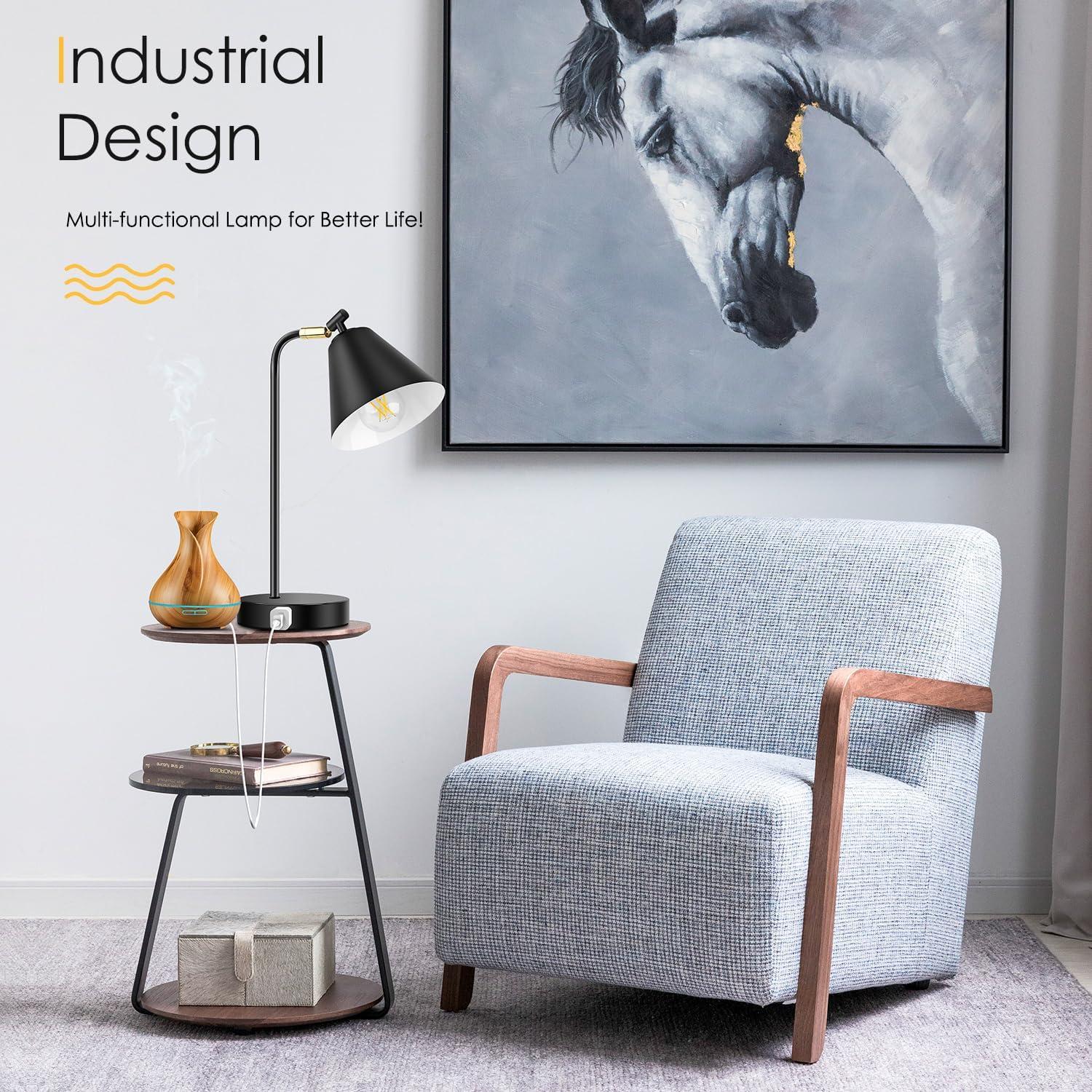 Lámpara de Escritorio Regulable Brightever con USB y AC