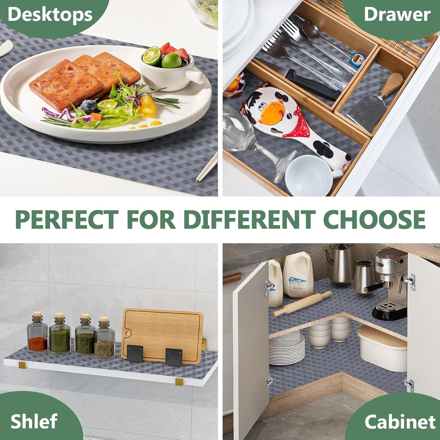 Forro de Estante Origuuds Gris 30x152 cm Antideslizante