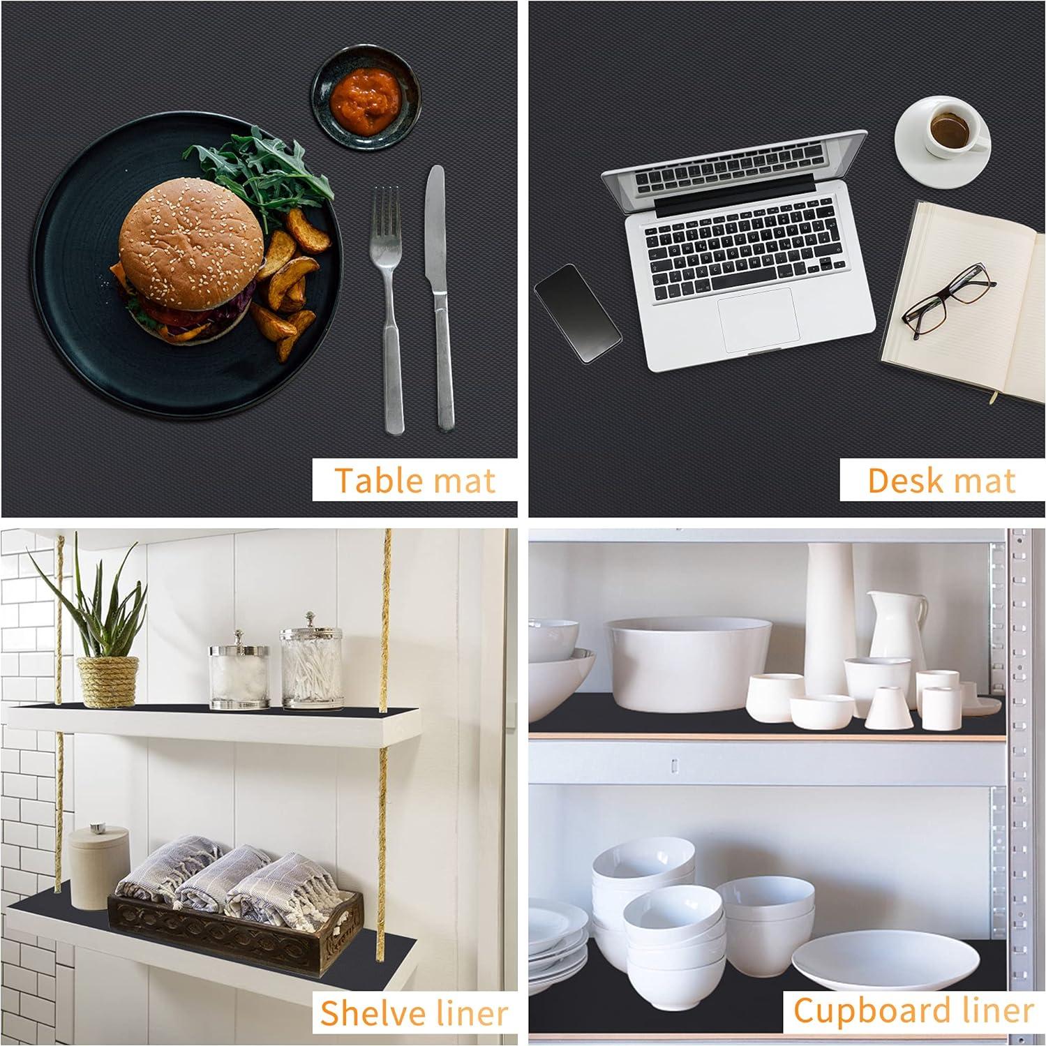 Forro de Estante HooTown 11.8x118.1 cm Negro Impermeable