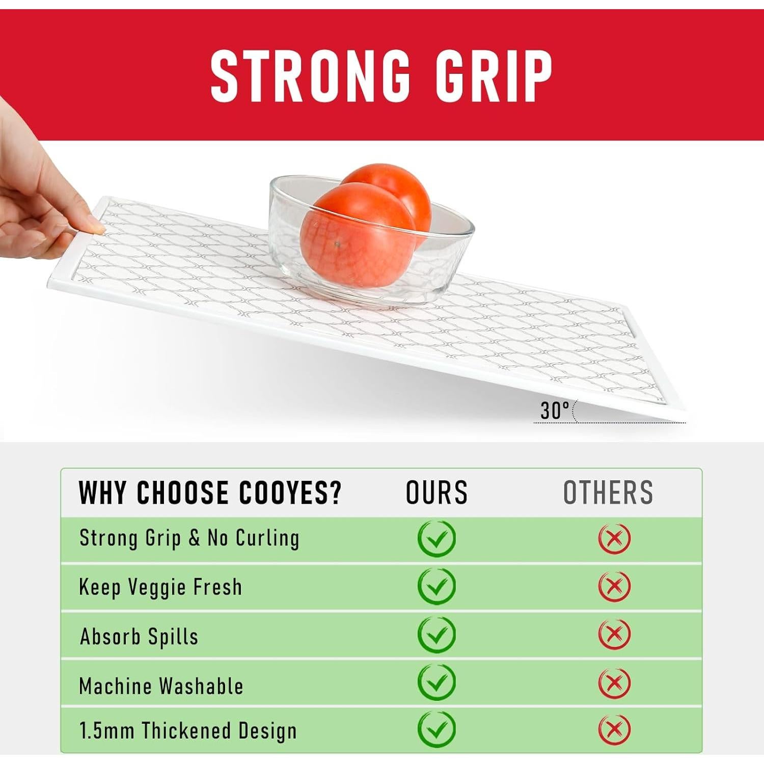 Forros Antideslizantes Cooyes para Refrigerador 30x60 cm