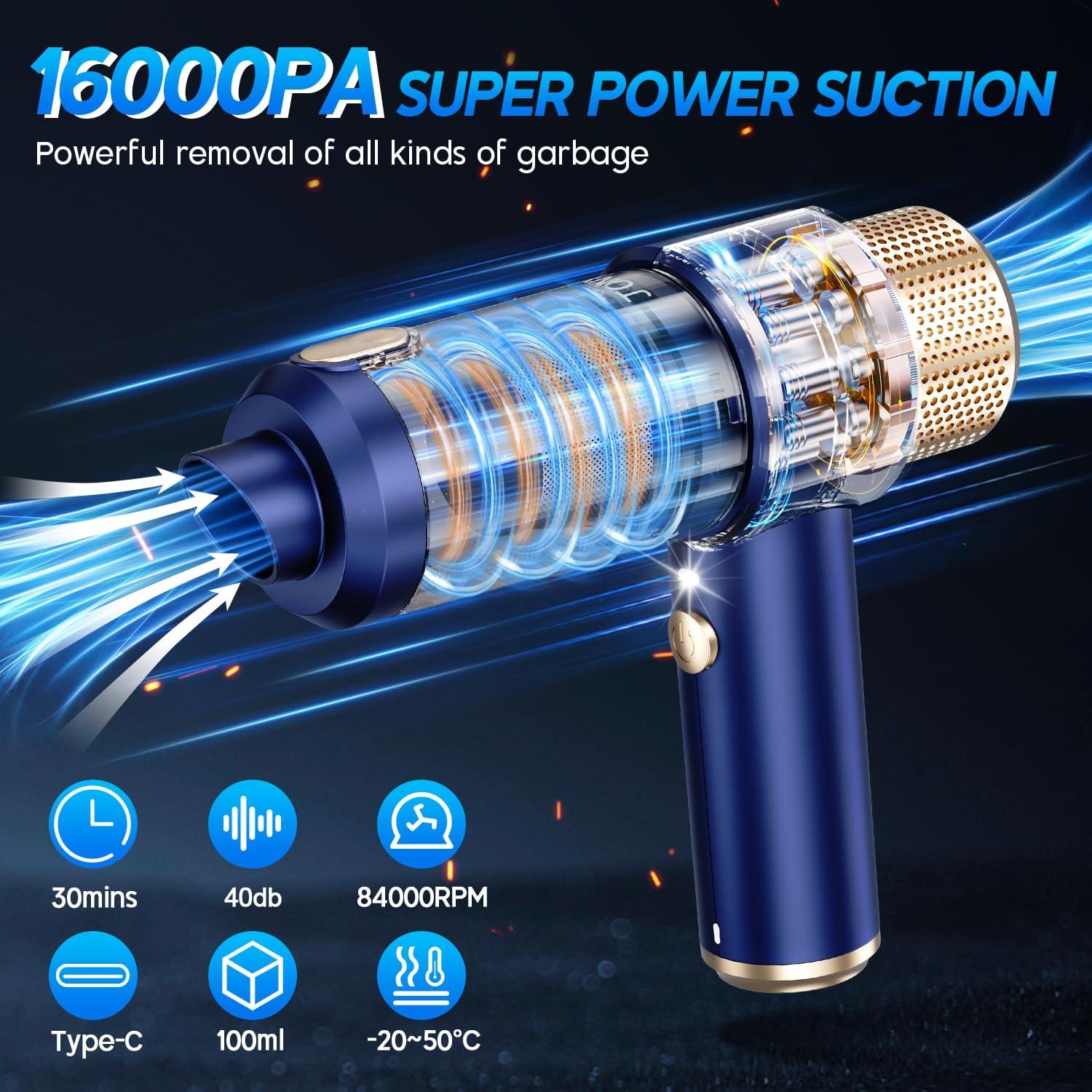 Aspiradora de Mano JONYJ LT-135 Inalámbrica 16000Pa 120W