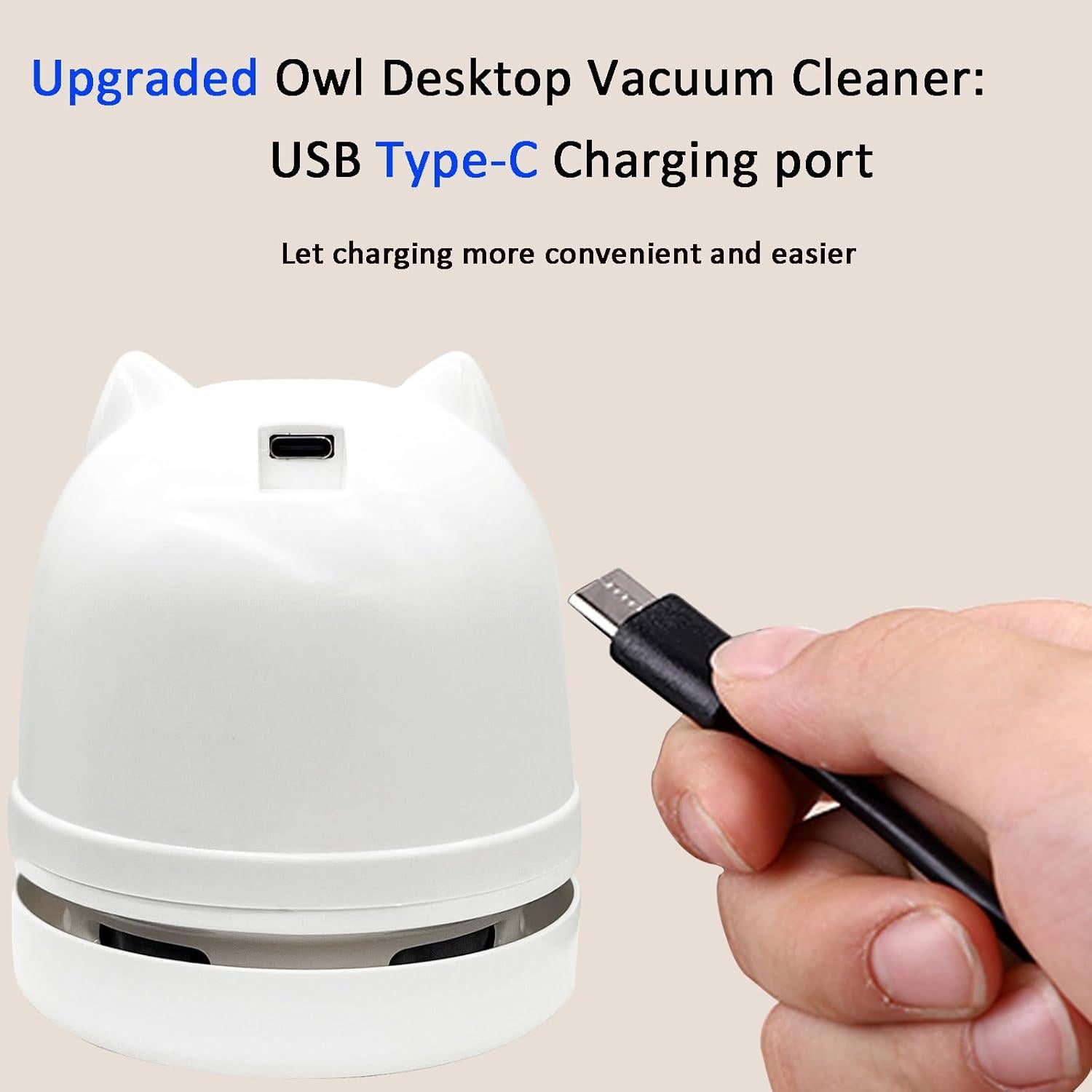 Mini Aspiradora de Migas Hallocool Búho Recargable USB 2W